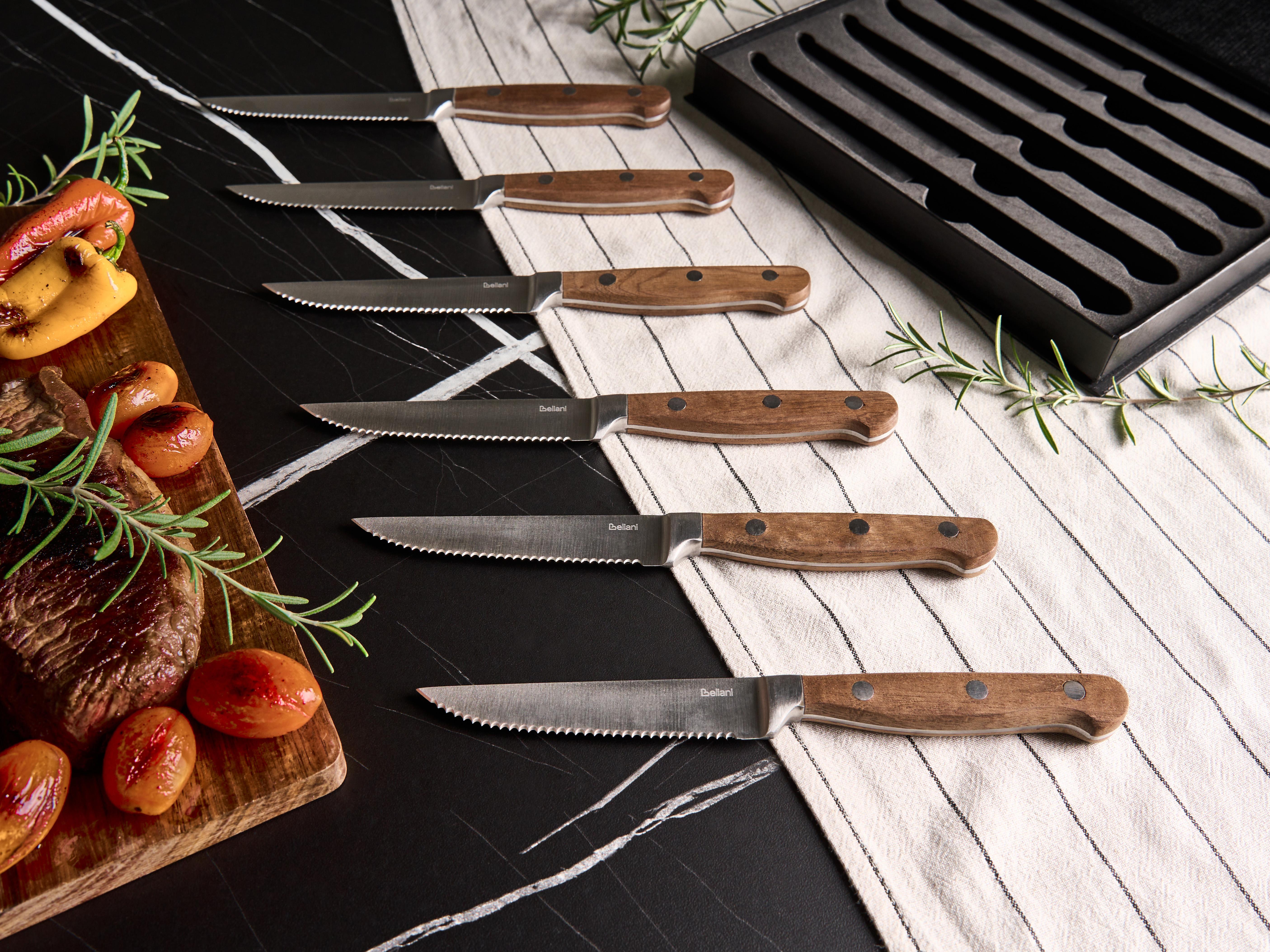 Set van 6 steakmessen NAGANO Bruin