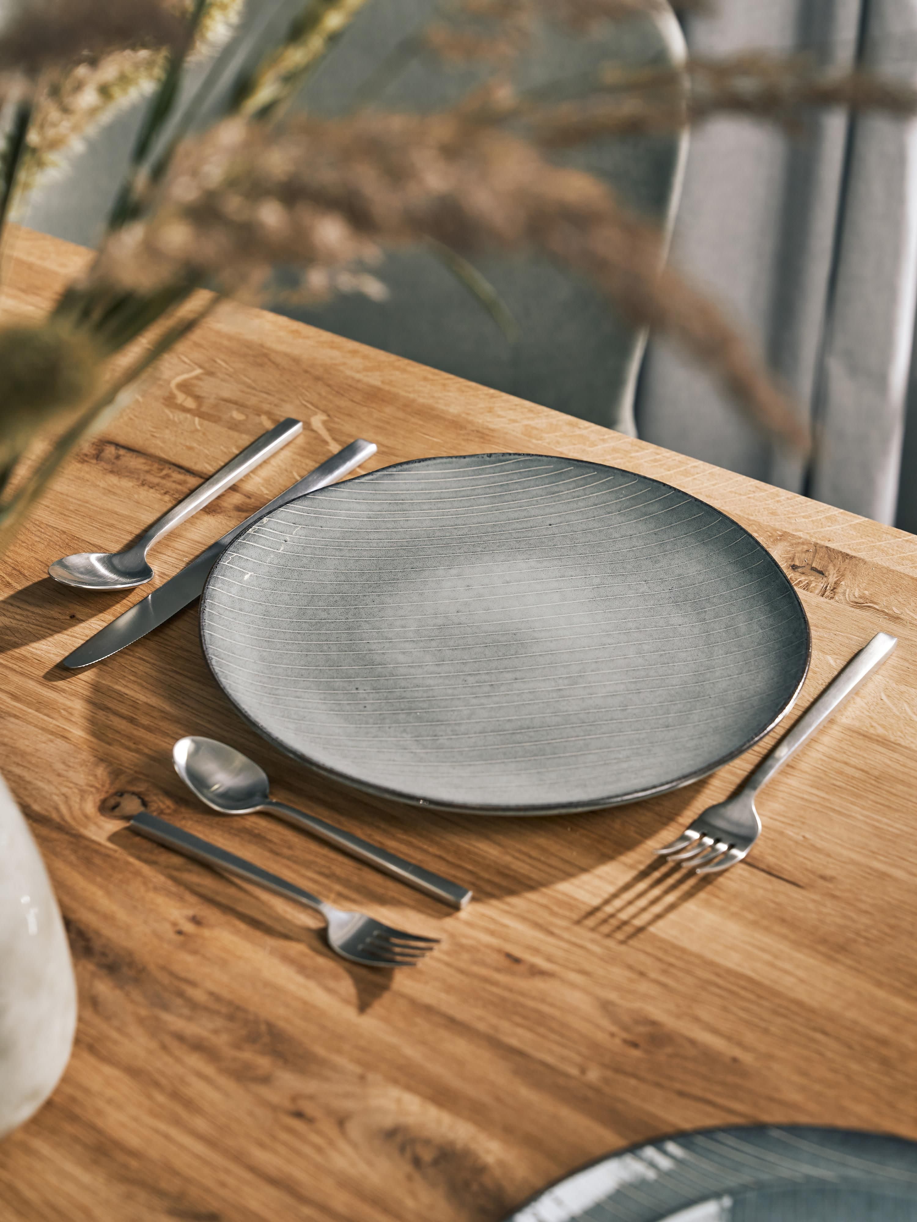 Handgemaakte dinerborden Nordic Sea, 4 stuks