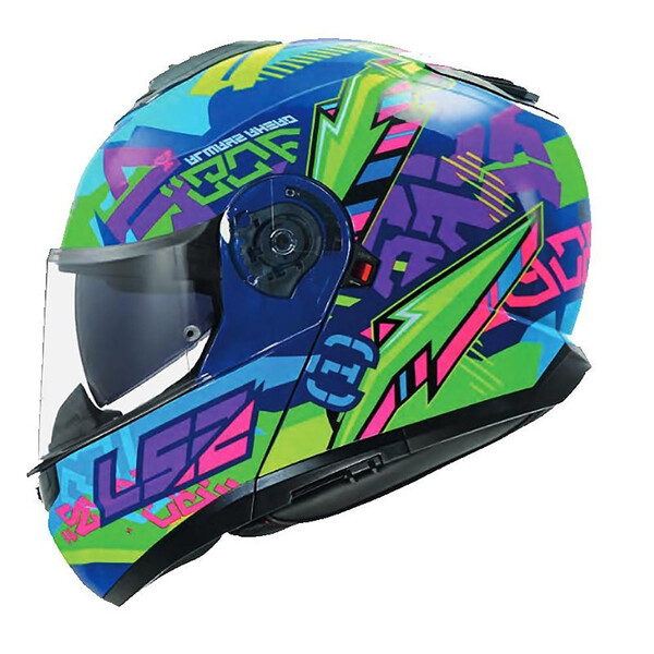 LS2 - Casque FF908 Strobe II Svent Bleu / Vert / Violet / Rose / Brillant