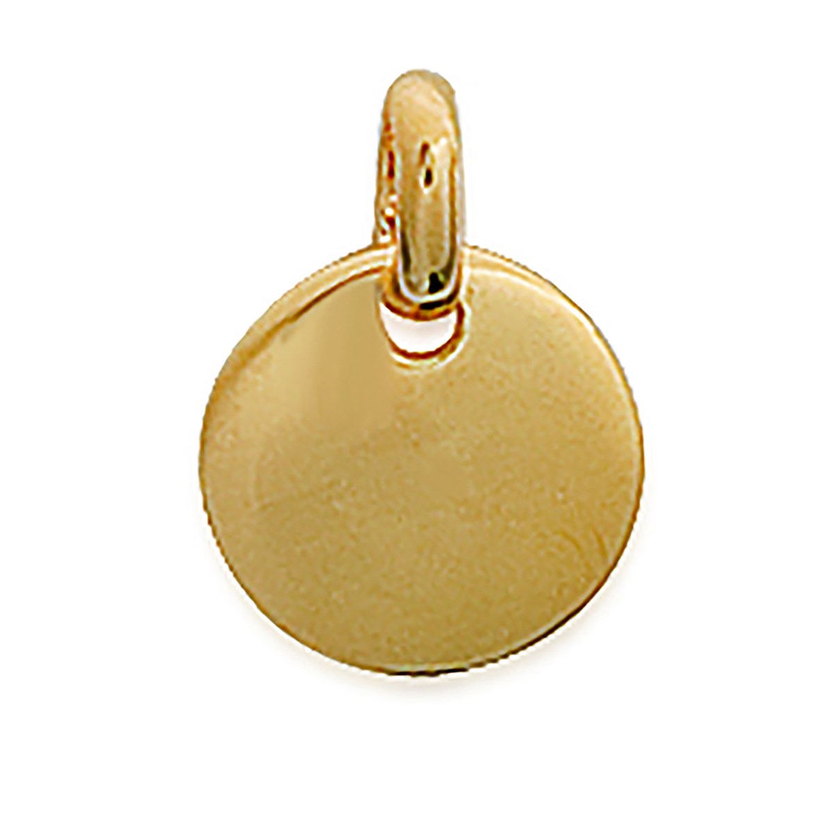 Pendentif Brillaxis doré rond 10 mm