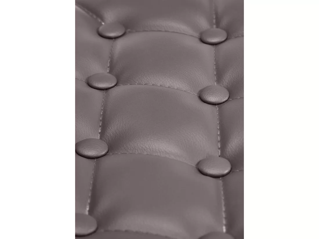 Chaise de bureau - Similicuir & Métal chromé - Marron - Dublin