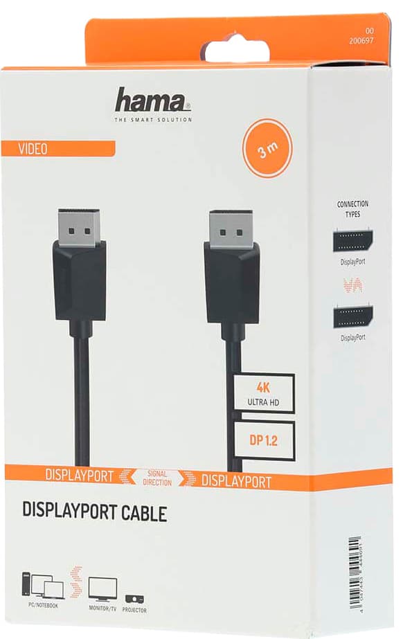 Hama Displayport 1.2 kabel (3 m)