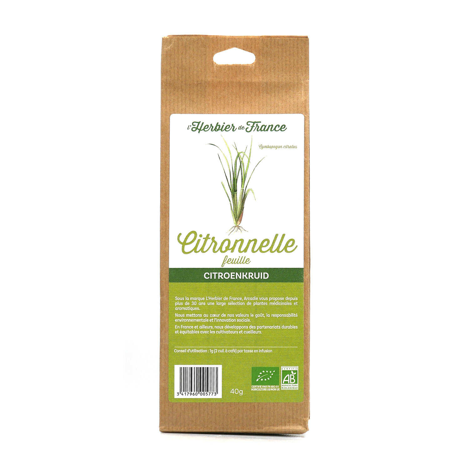 Infusion de citronnelle en feuilles bio