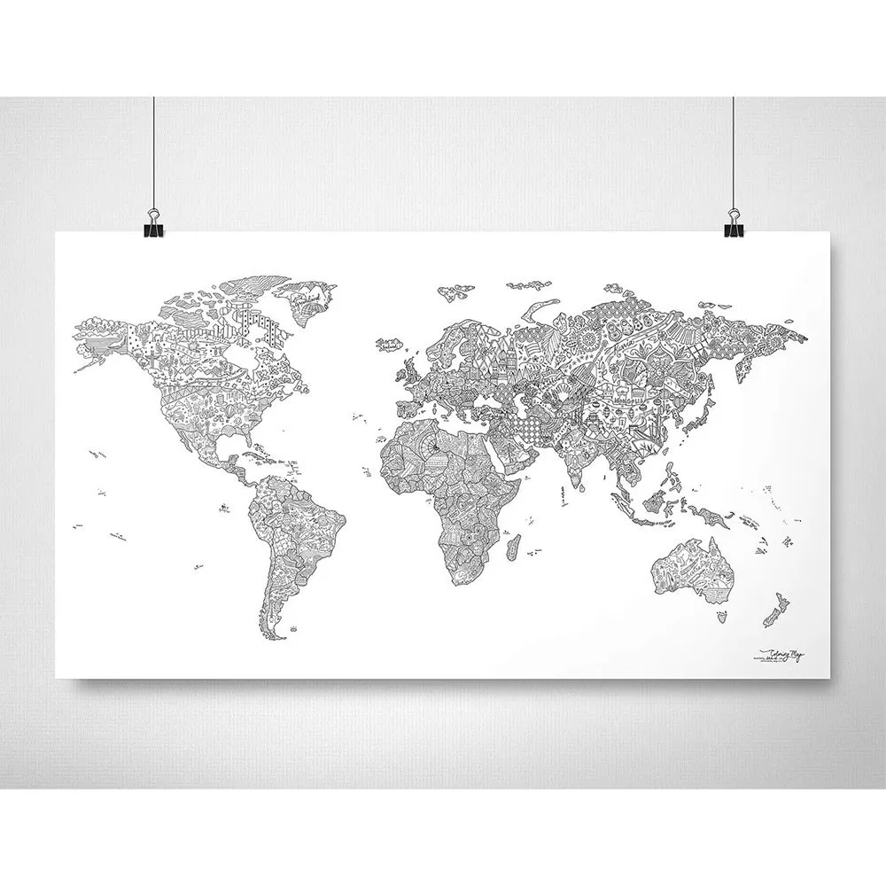 Awesome maps Coloring Karte