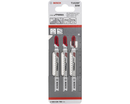 Bosch T 102 BF decoupeerzaagblad, 3-pack