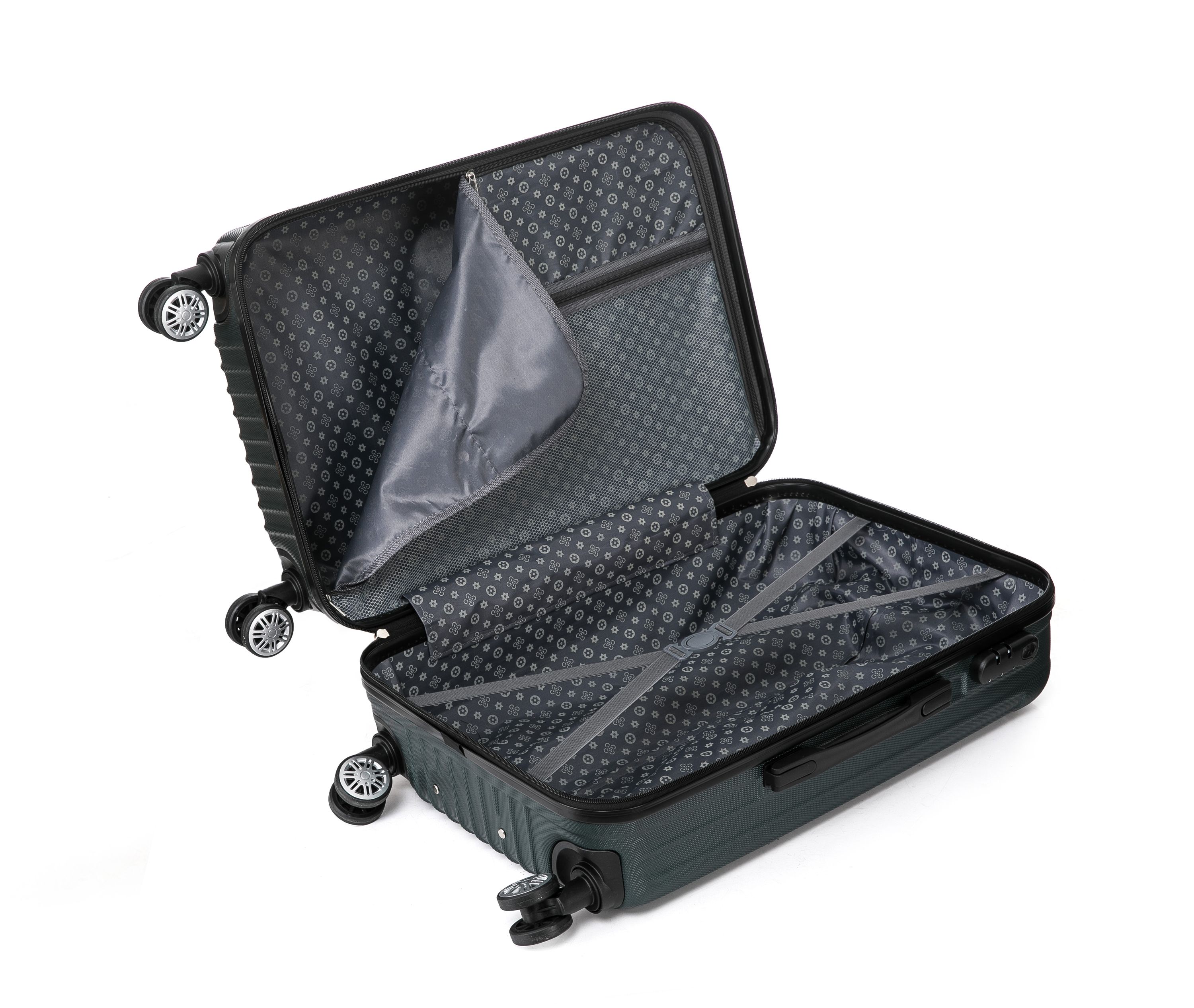 Reisekoffer Hartschalenkoffer LINN 3er Set smaragd