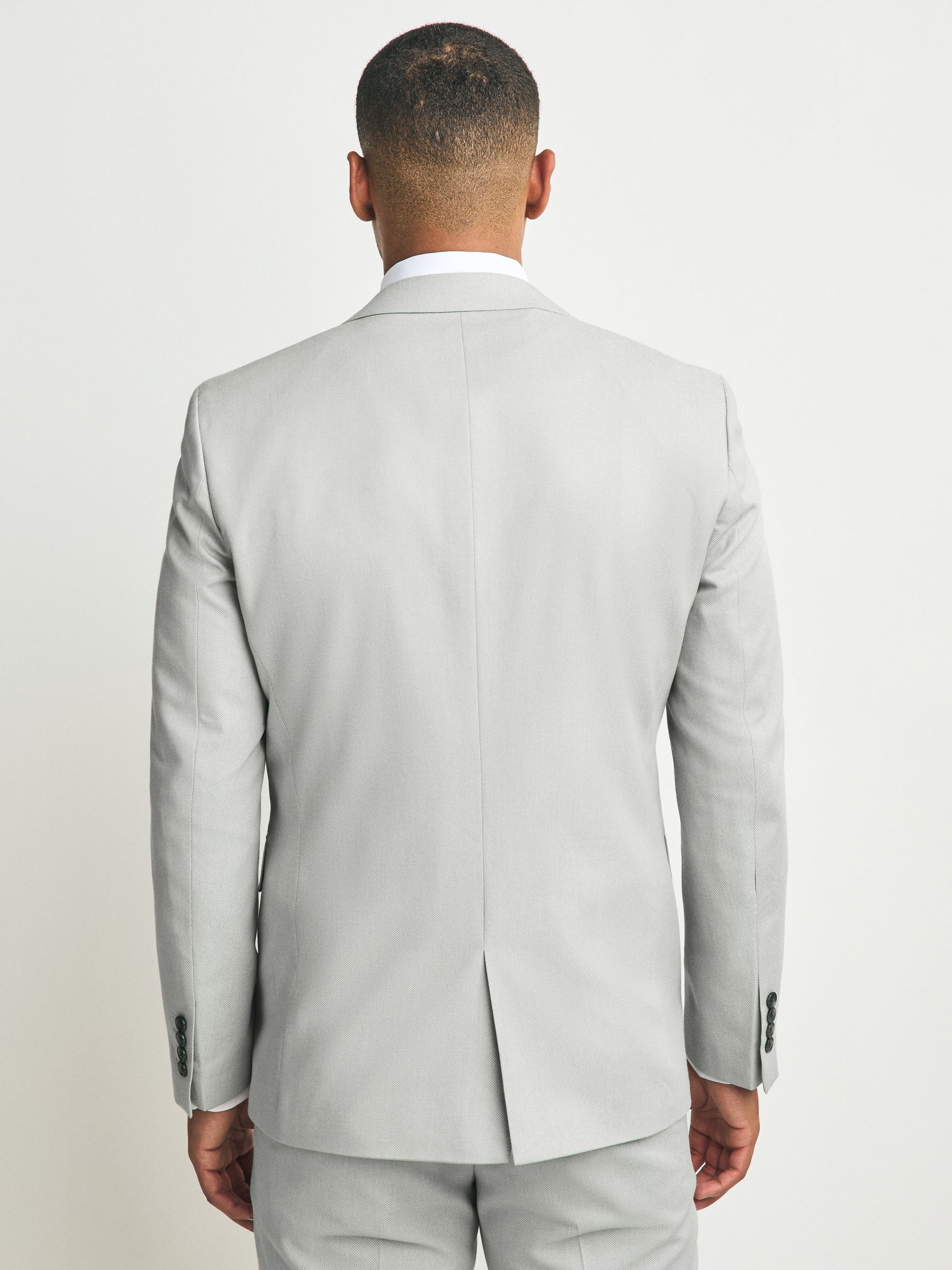 Neutraal - Slim Fit - Kostuum met textuur: colbert