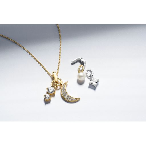 Sif Jakobs Jewellery Lock Charm Halskæde, Gold Plated, 45 cm