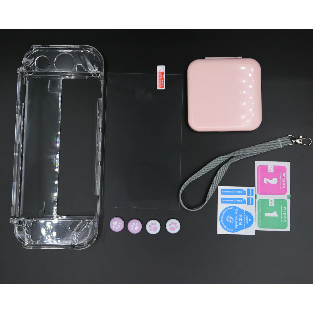 Switch OLED-deksel med tilbehør Rosa / Blå 8 deler