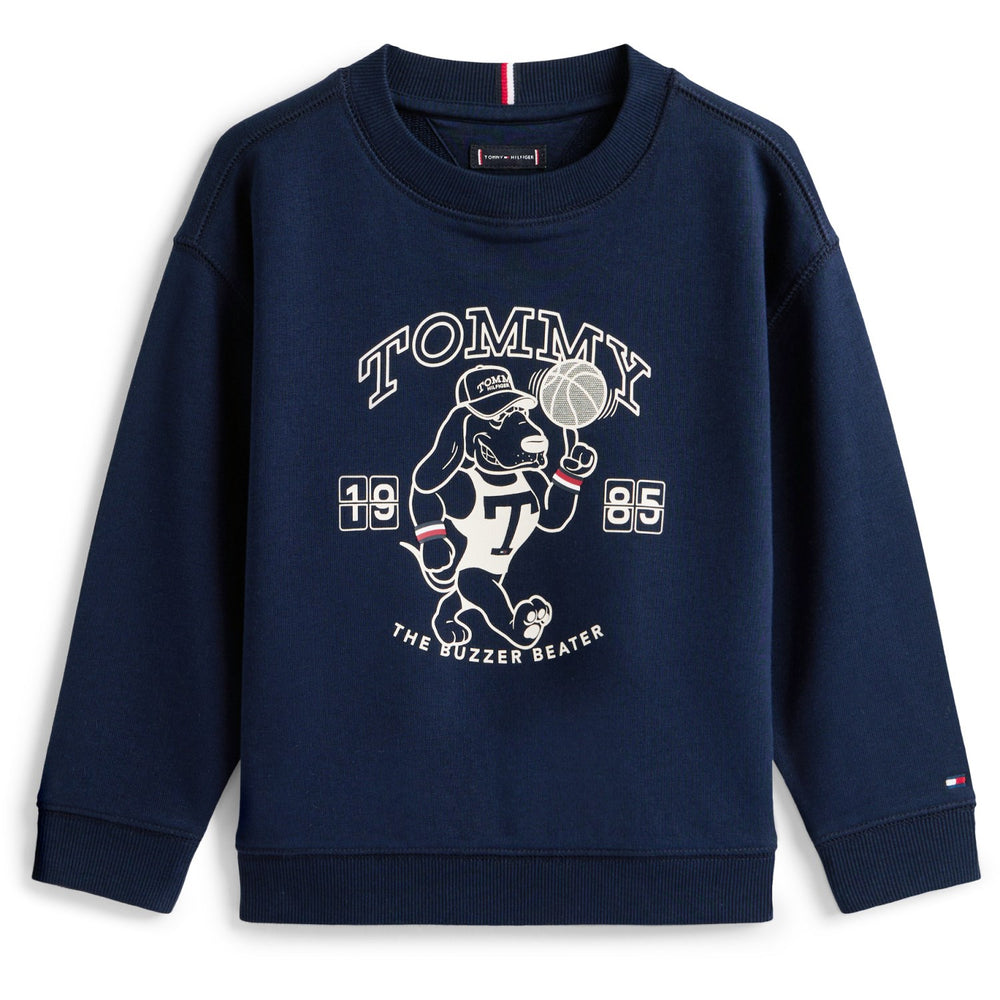 Køb Tommy Hilfiger Dark Night Navy Lb Printed Graphic Sweatshirt