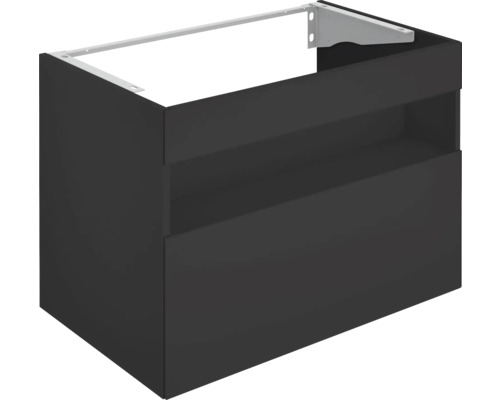KEUCO Stageline wastafelmeubel met LED-verlichting, BxHxD 80 x 62,5 cm x 49 cm, frontkleur vulkanisch mat, 32862970100