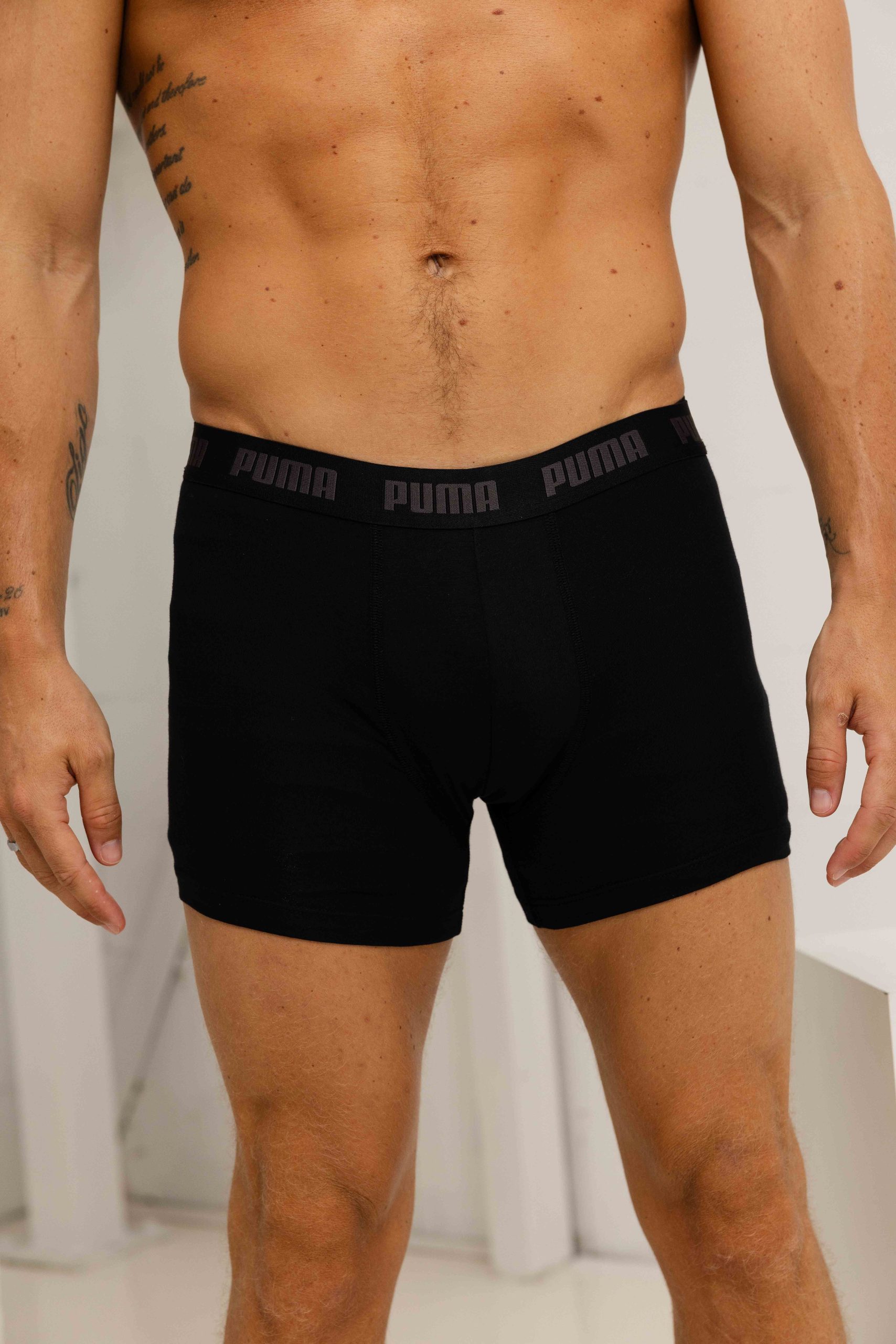 Puma Everyday Basic Boxershort Heren 3-Pack Zwart/Grijs