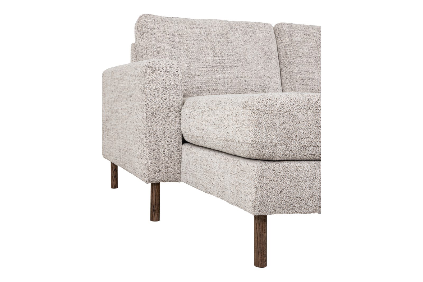 Pixel Nordic U-sofa Sjeselong venstre, 2-seter, hjørne og åpen ende høyre, Comfort K1 I tekstil Oasis 91 biscque