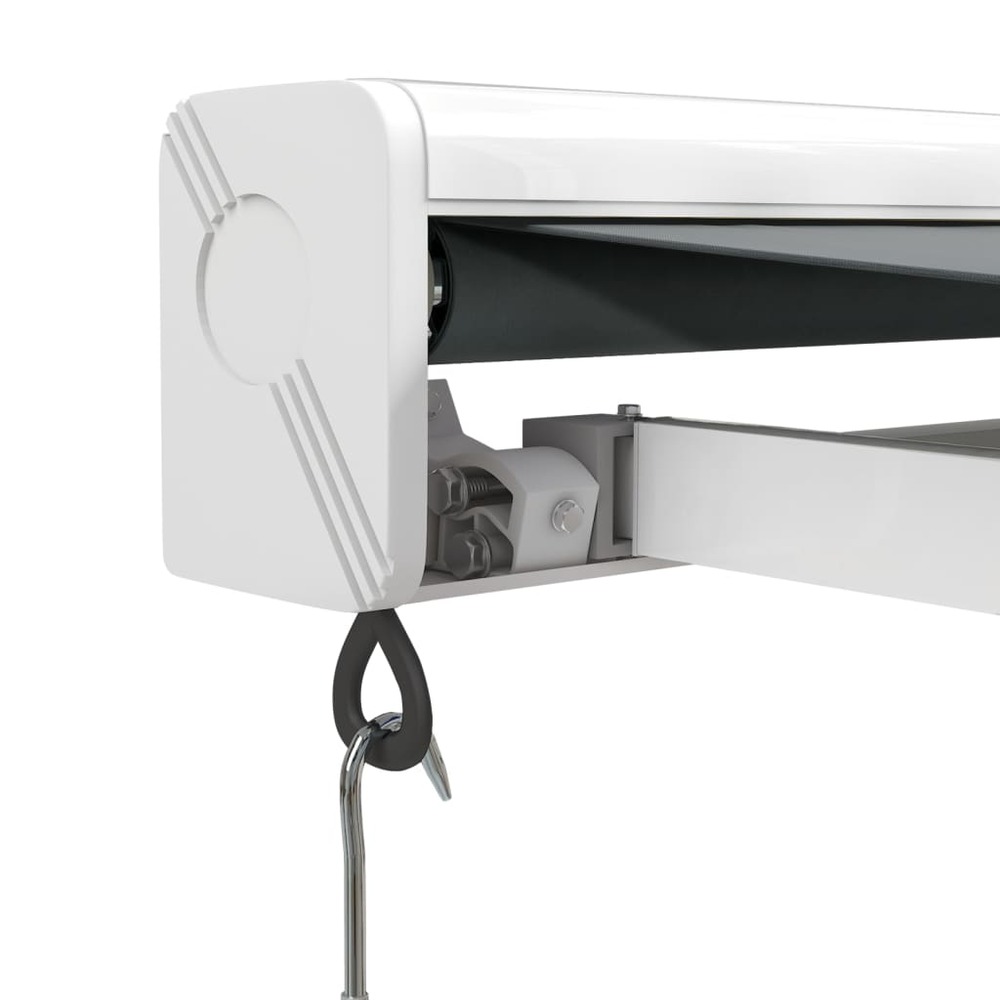 Auvent rétractable anthracite 3,5x2,5 m tissu et aluminium