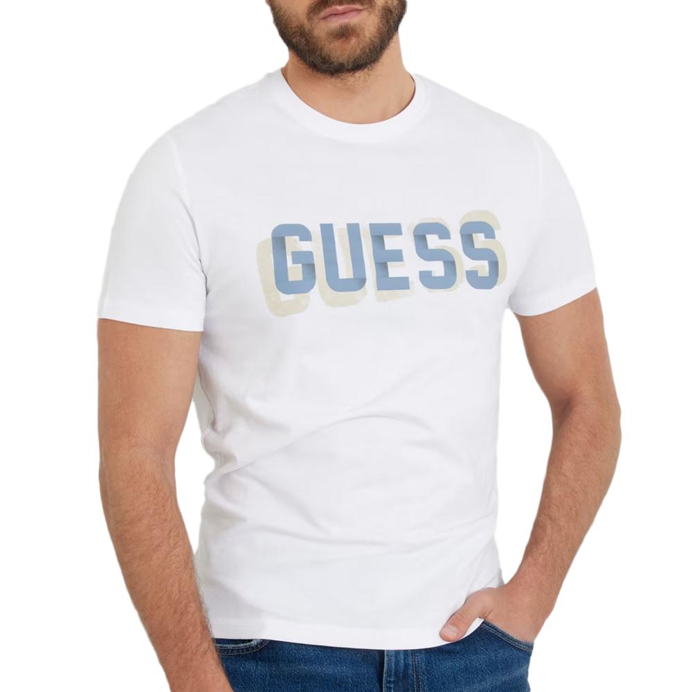 Guess T-shirt Blanc Homme Guess M4YI15I3Z14
