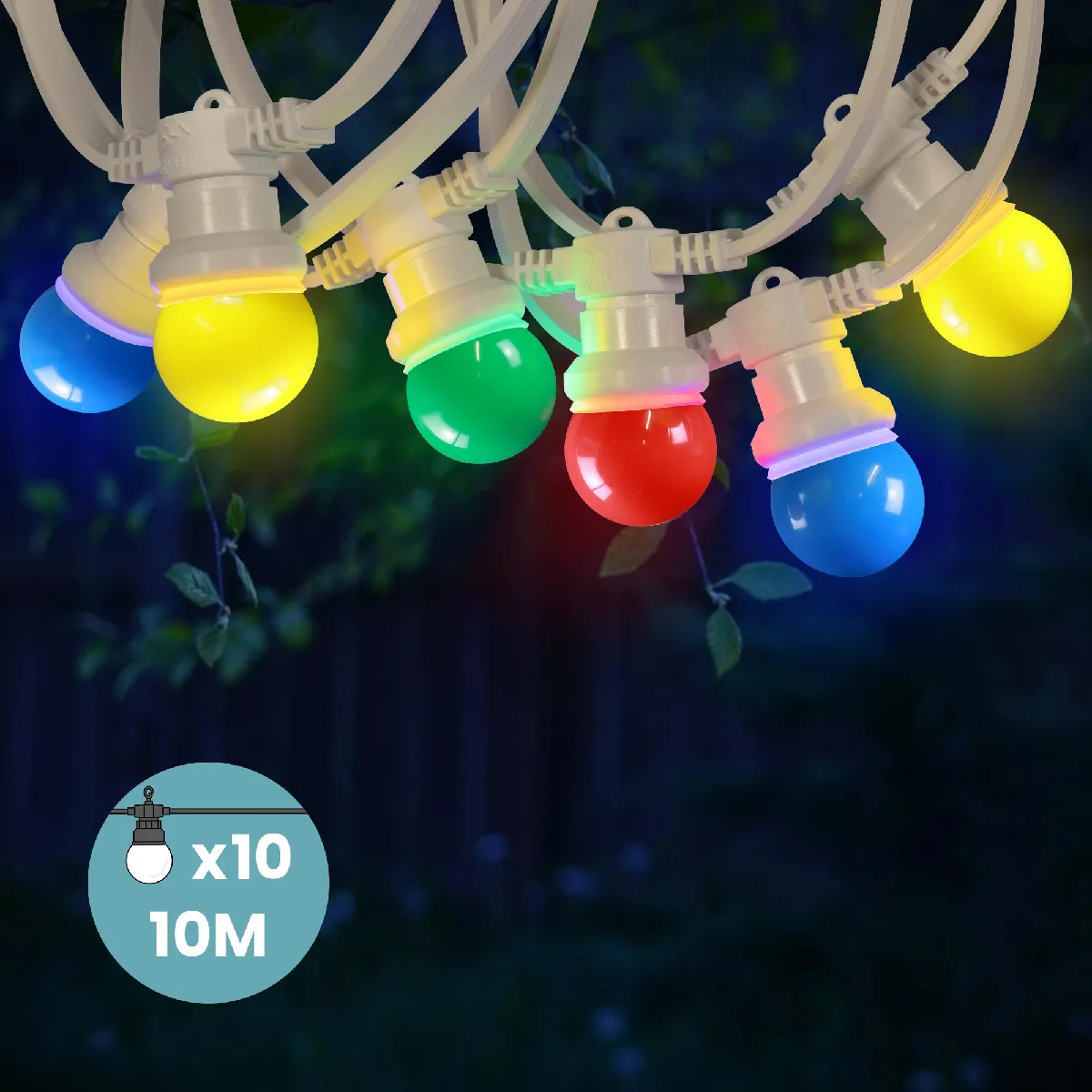 Skylanterne Guinguette Ampoules Remplaçables - Multicolore - 10 m