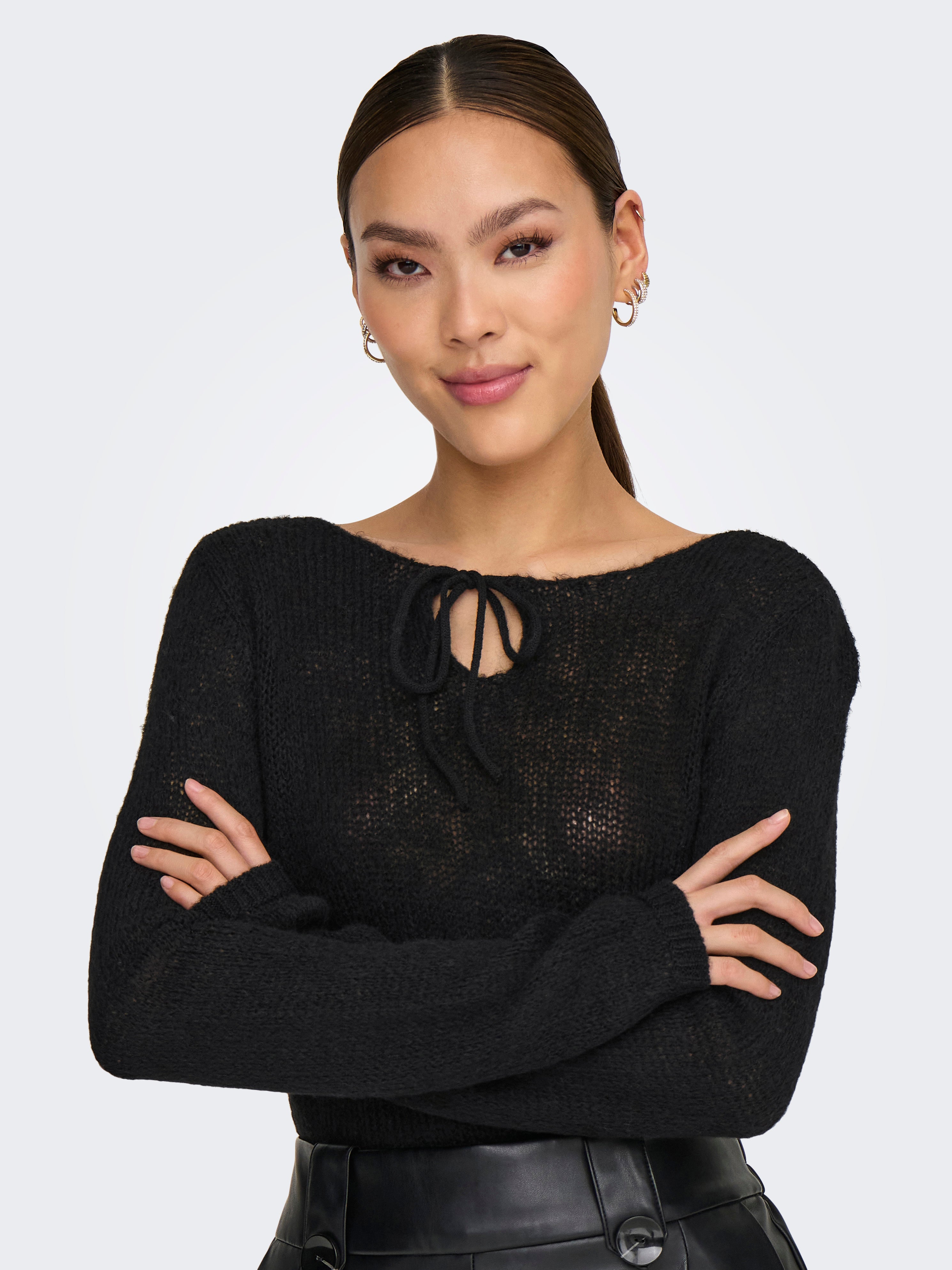 ONLMISTY Strickpullover Black