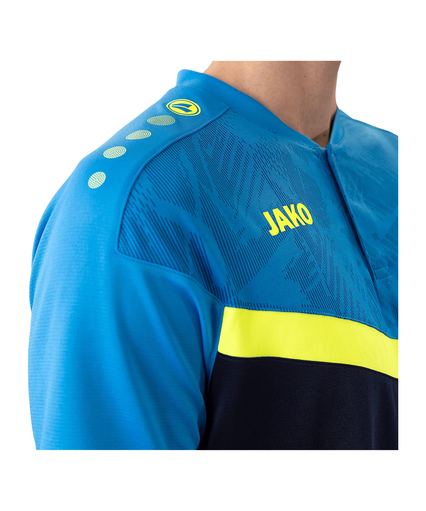 JAKO Iconic poloshirt blue yellow F914