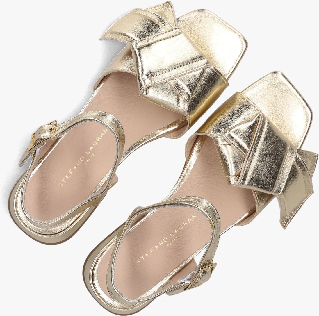 gouden stefano lauran sandalen met hak m100