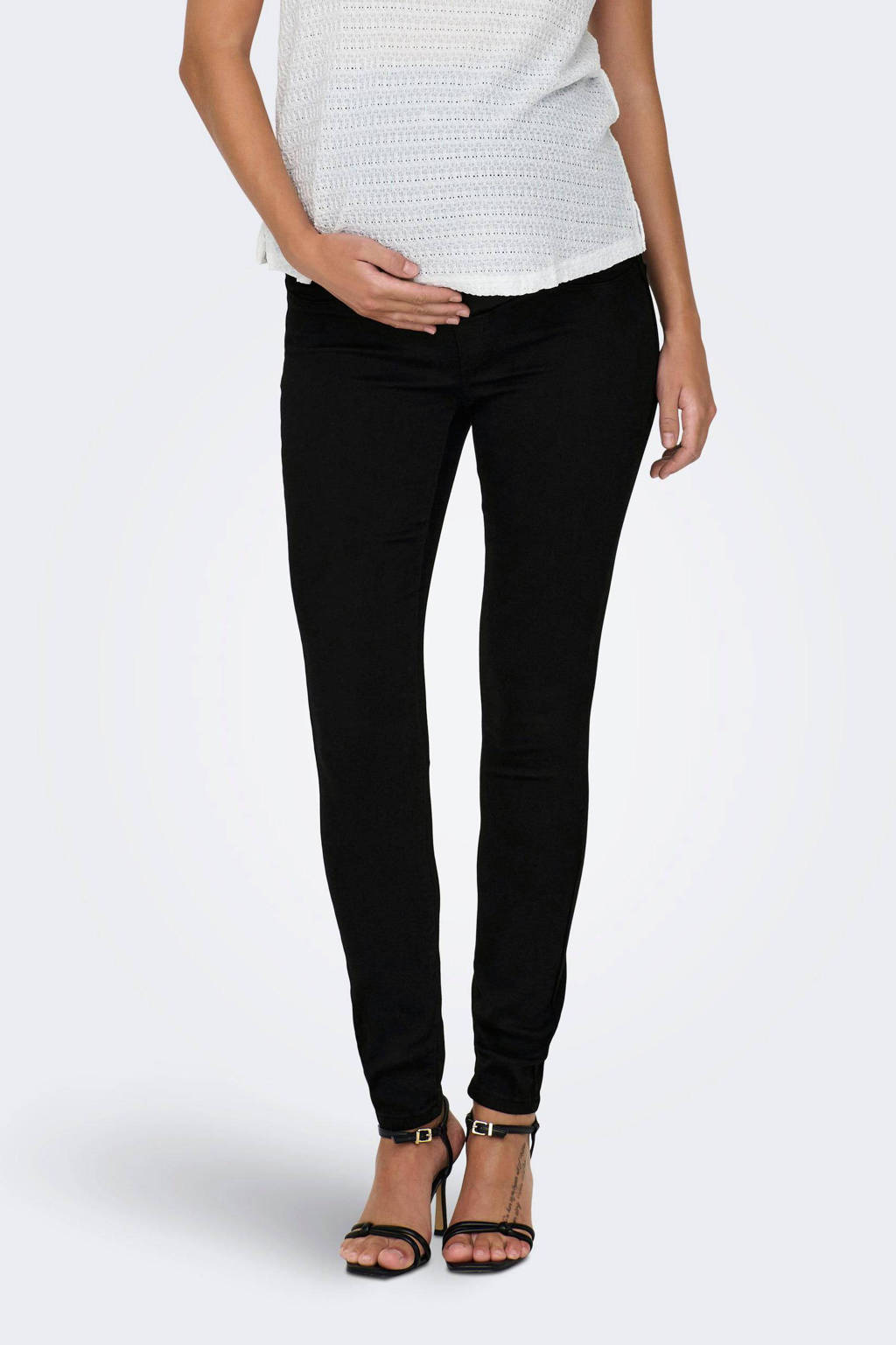 ONLY MATERNITY skinny zwangerschaps jegging OLMRAIN zwart