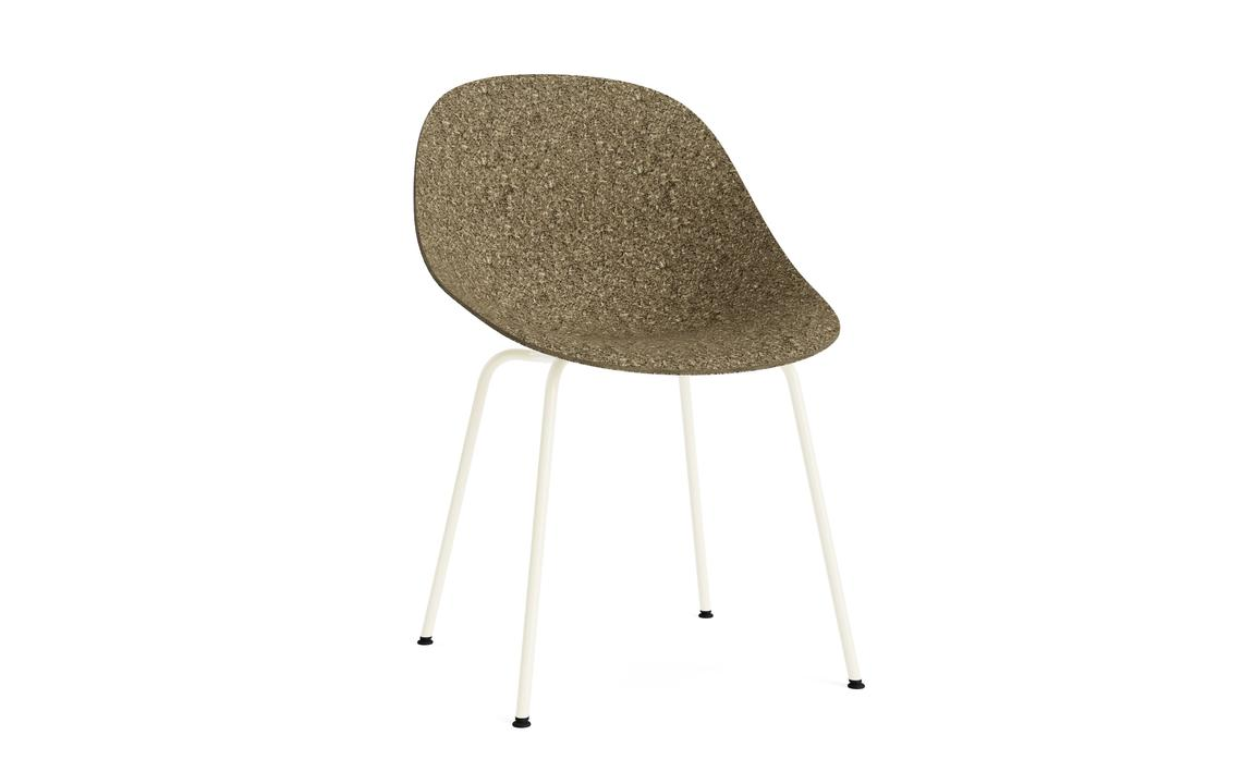 Eetkamerstoel Mat Seaweed cream steel