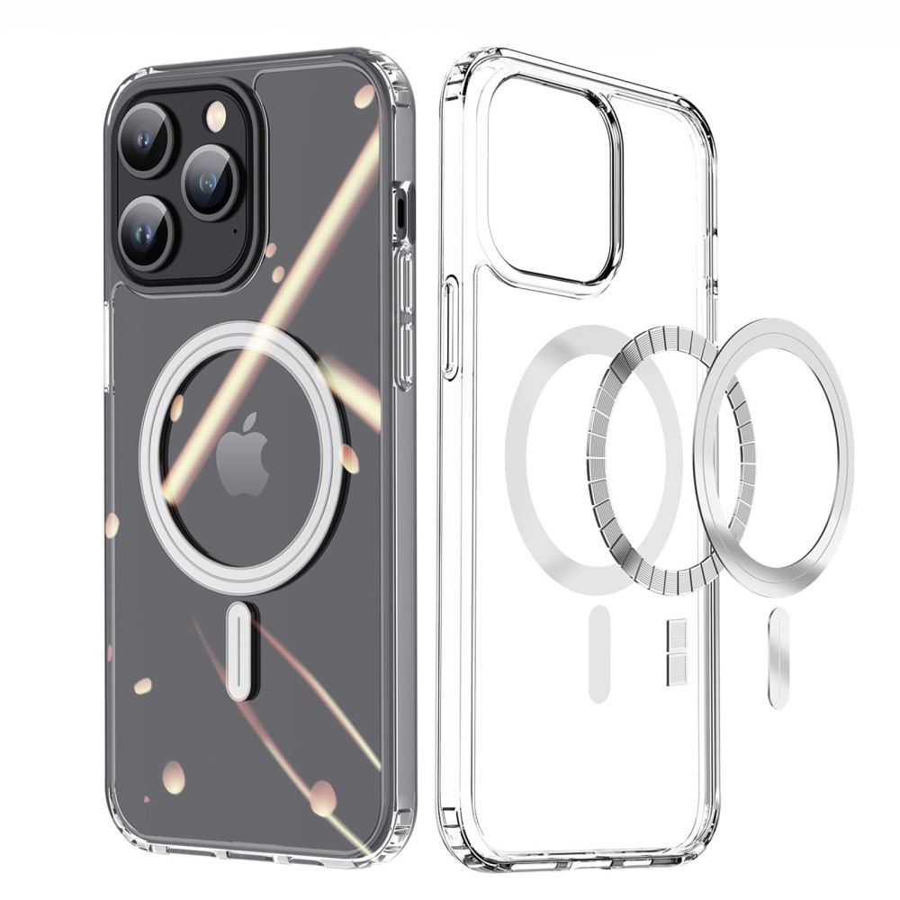 iPhone 15 Pro MagSafe Hybrid Hardcase Hülle TPU Bumper   Kunststoff Rückseite - Transparent