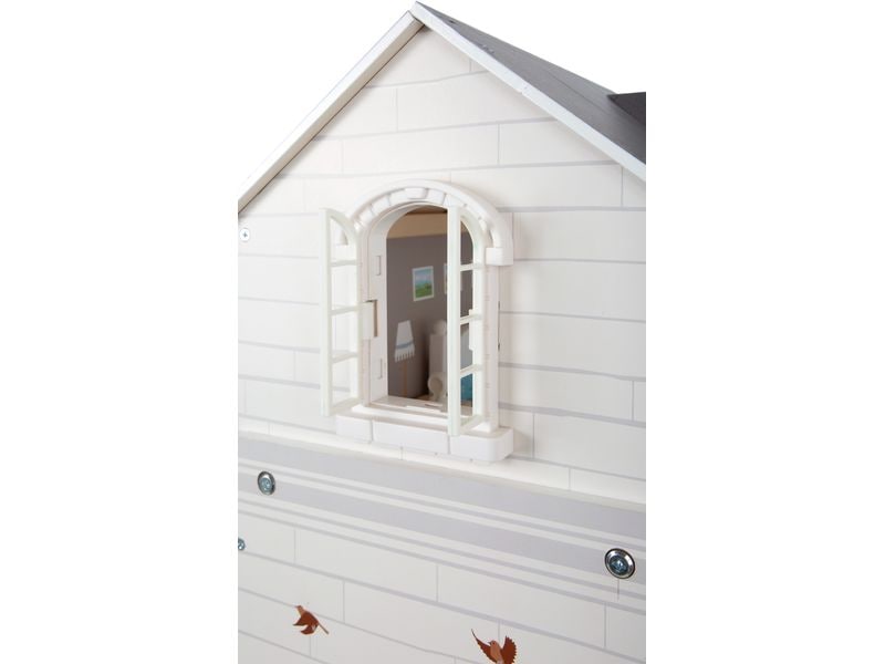 small foot Puppenhaus Stadtvilla Grosses, stabiles Haus für Puppen mit detailreicher Gestaltung