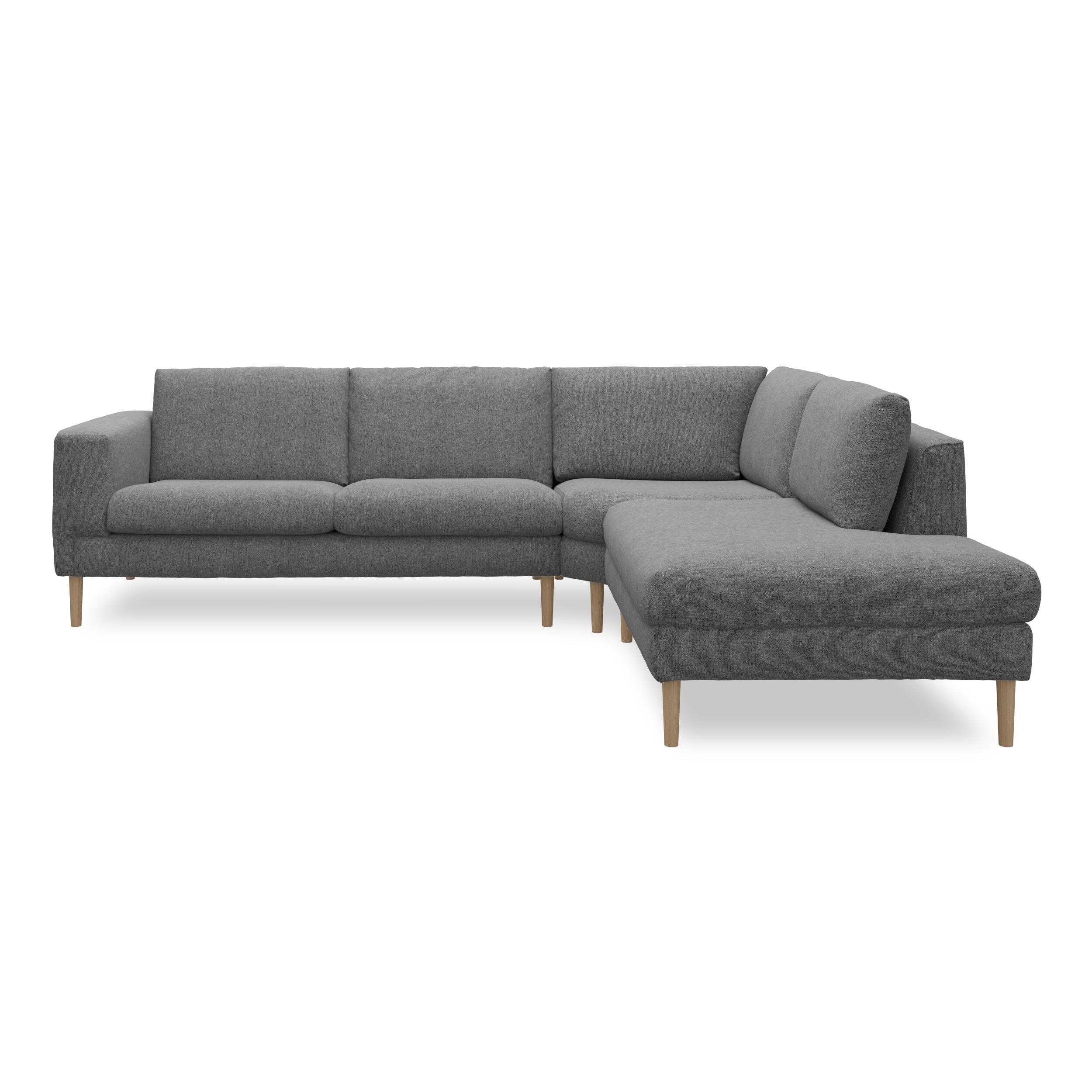 Nyland højrevendt hjørnesofa med pufafslutning