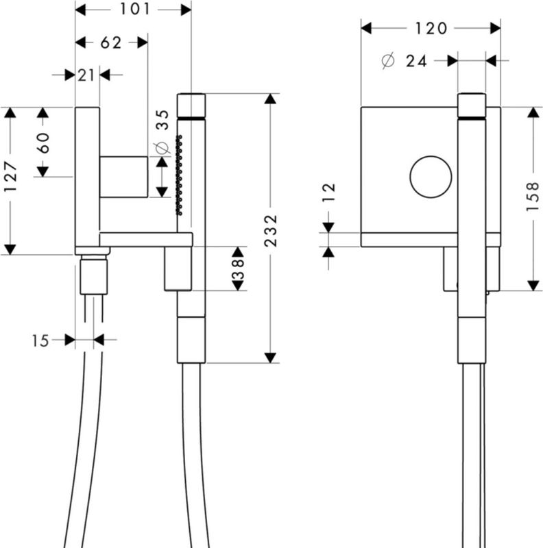 AXOR - Starck Kleurset - Handdouchemodule - Chroom