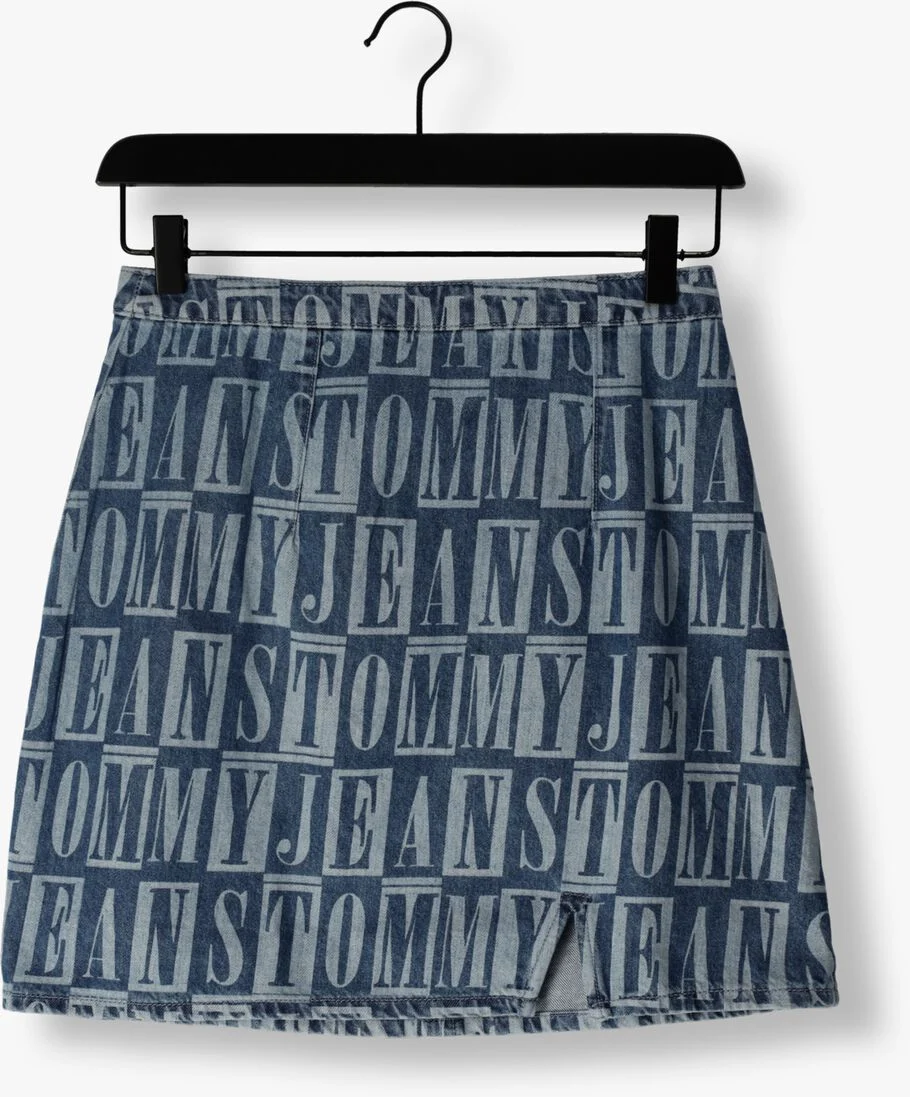 TOMMY JEANS blauwe tommy jeans  tjw tj denim spellout mini skirt