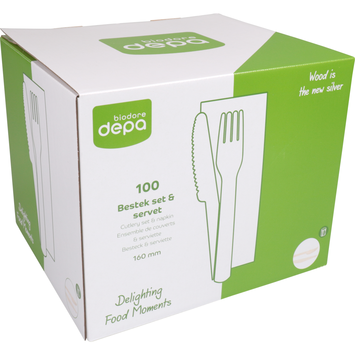 Biodore Bestekset, hout, naturel