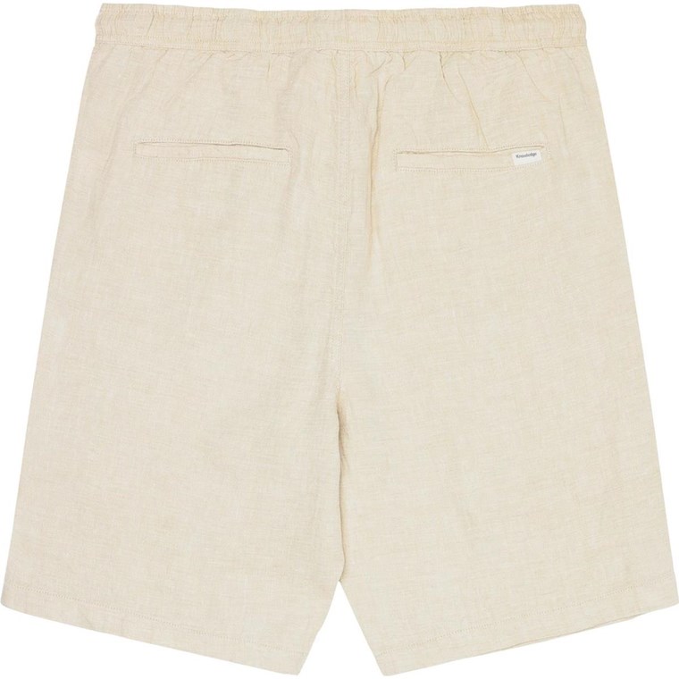 KnowledgeCotton Apparel Fig Loose Linen Shorts Light Feather Gray