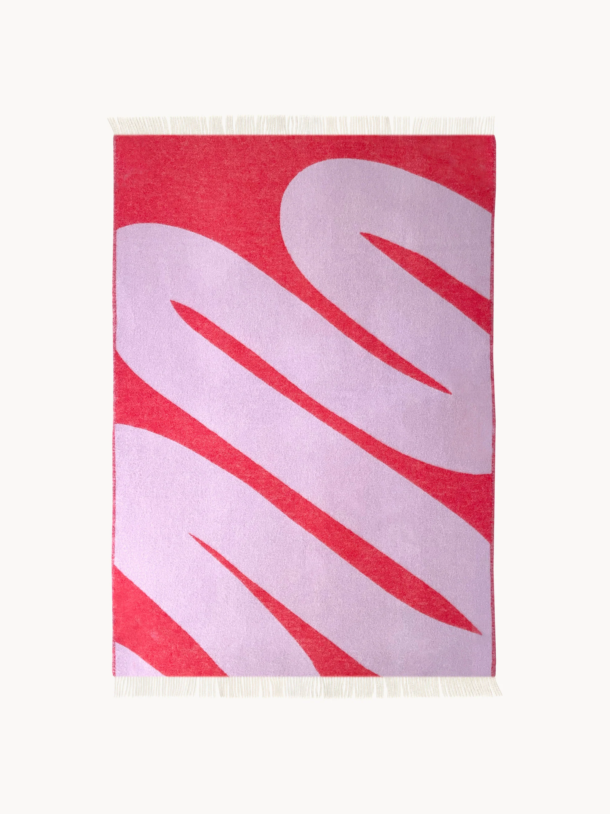 Wollen plaid Swirl met zigzagpatroon