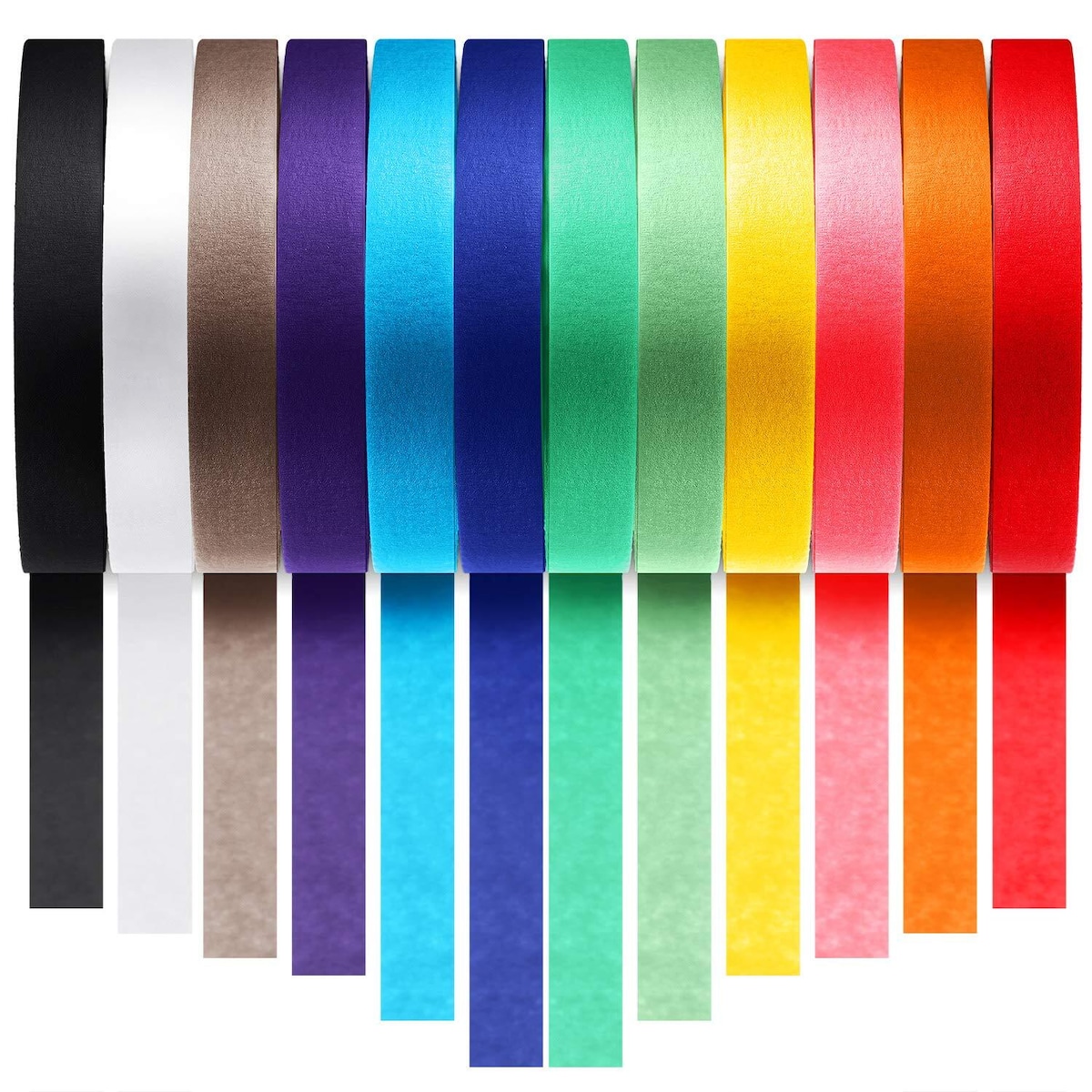 Maskeringstape i forskjellige farger (18 mm / 10 m) 12-pakning