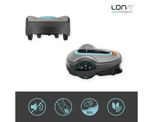 GARDENA smart SILENO life 1000 m² robotmaaierset met LONA-functie - Compatibel met SMART HOME van hornbach