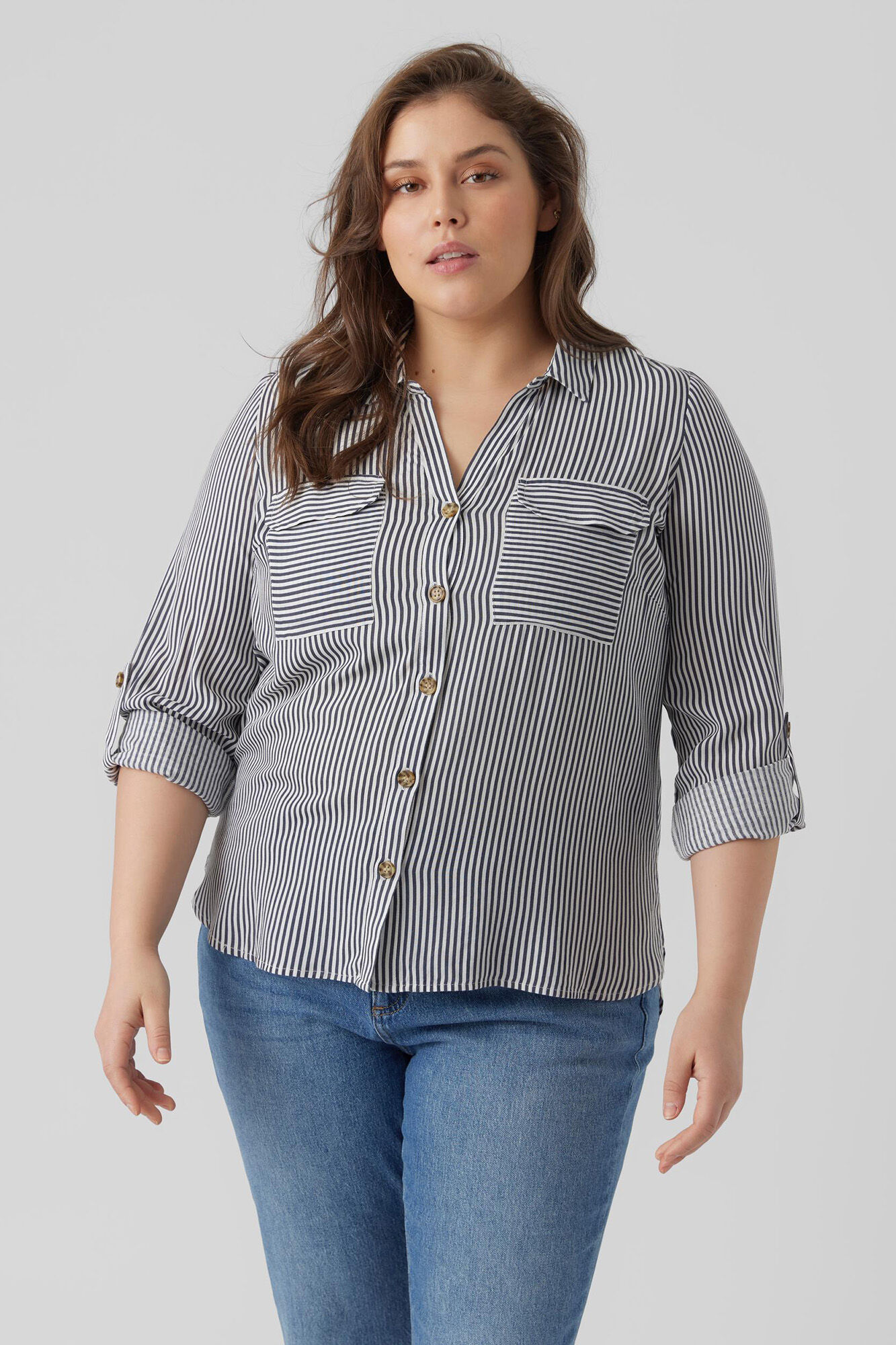 Camisa plus size - Estampa azul