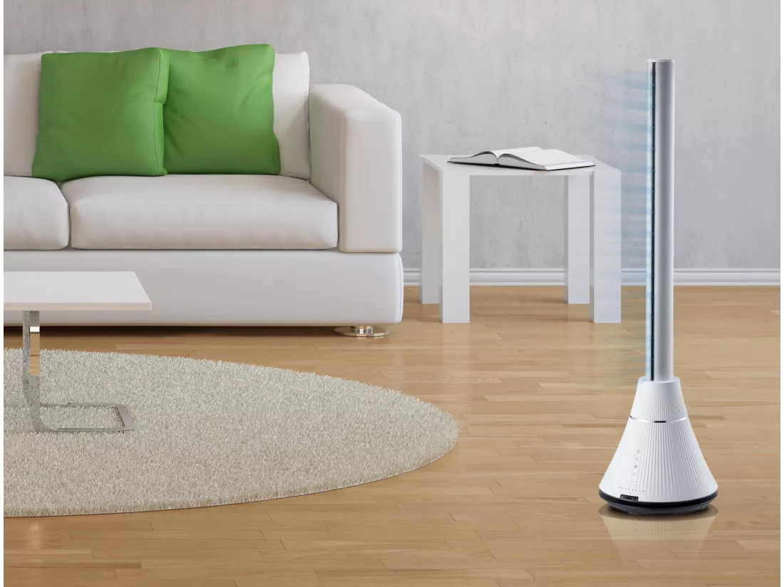 Ventilateur tour 100 ultra-silencieux avec 8 vitesses
