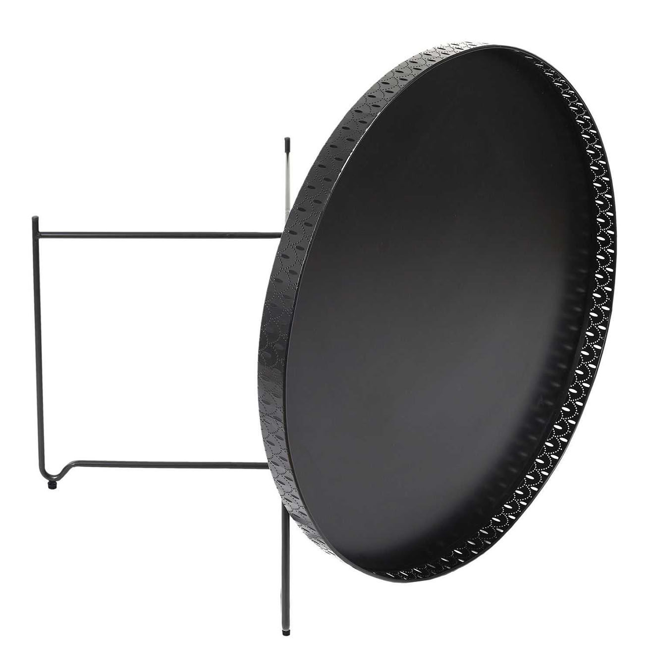 Home Deco Factory Table d'appoint plateau rond Seville noire - 78x48x78 cm