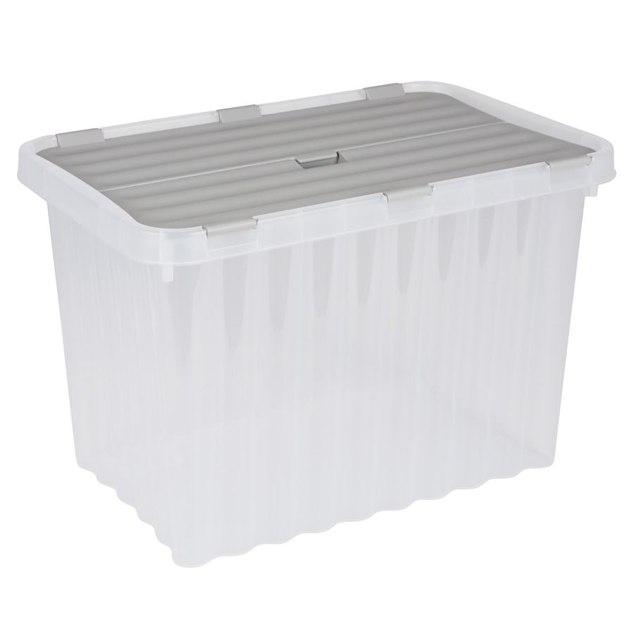 Wellenbox mit Klappdeckel 17 Liter Pastell/Schwarz