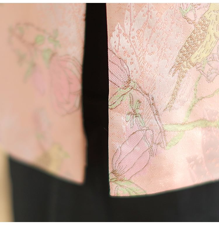 ZIMO - Enkelrijs vest met bloemenmotief