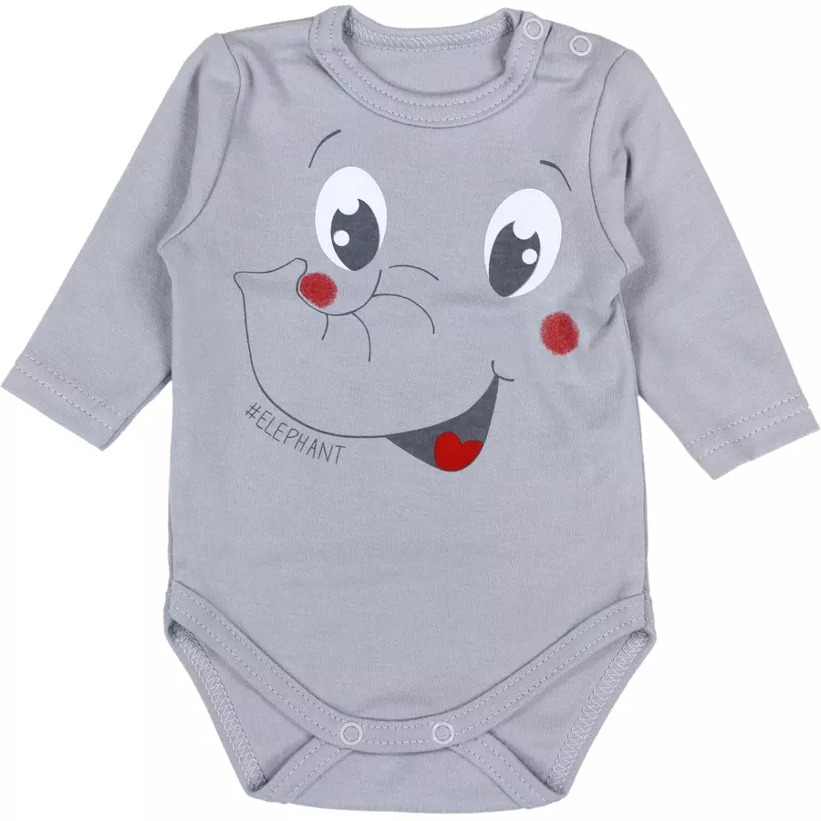 TupTam Baby Bekleidungsset Langarmbody Hose Mütze3 teilig grau