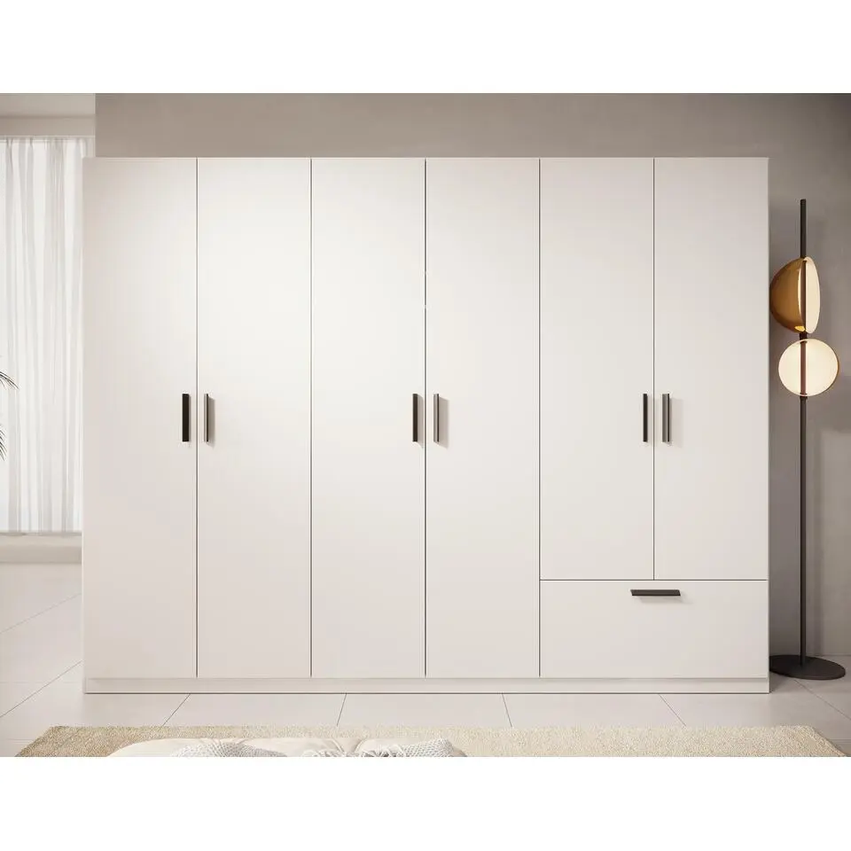 Meubella - Kledingkast Lillian - Wit - 270 cm