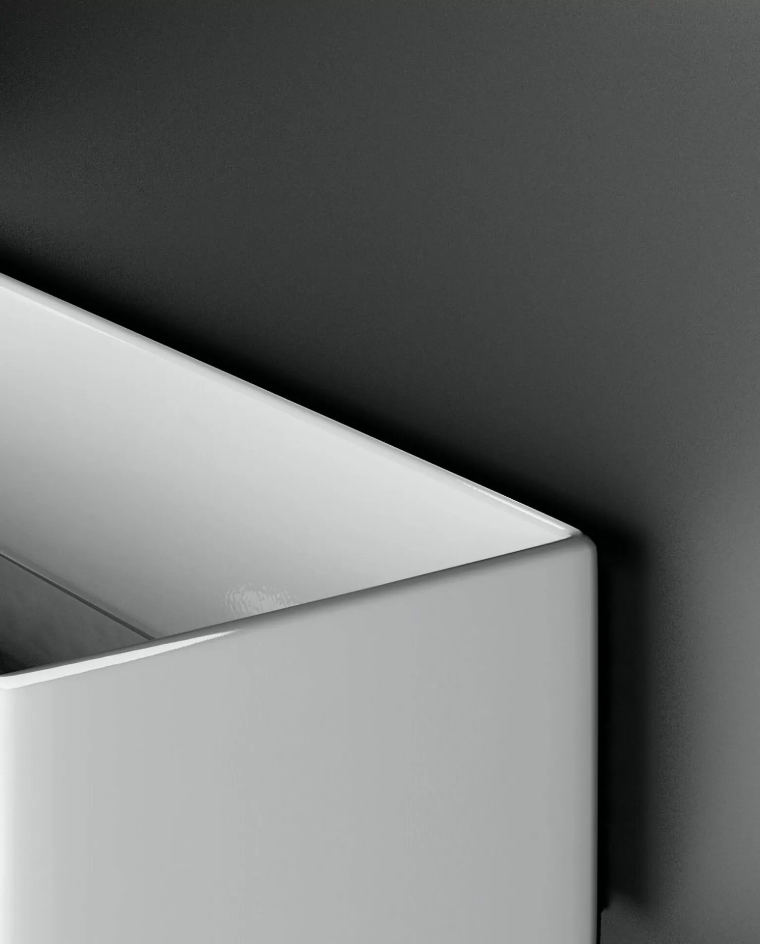 Clou New Flush 3.1 keramische fontein 38cm zonder kraangat wit glans