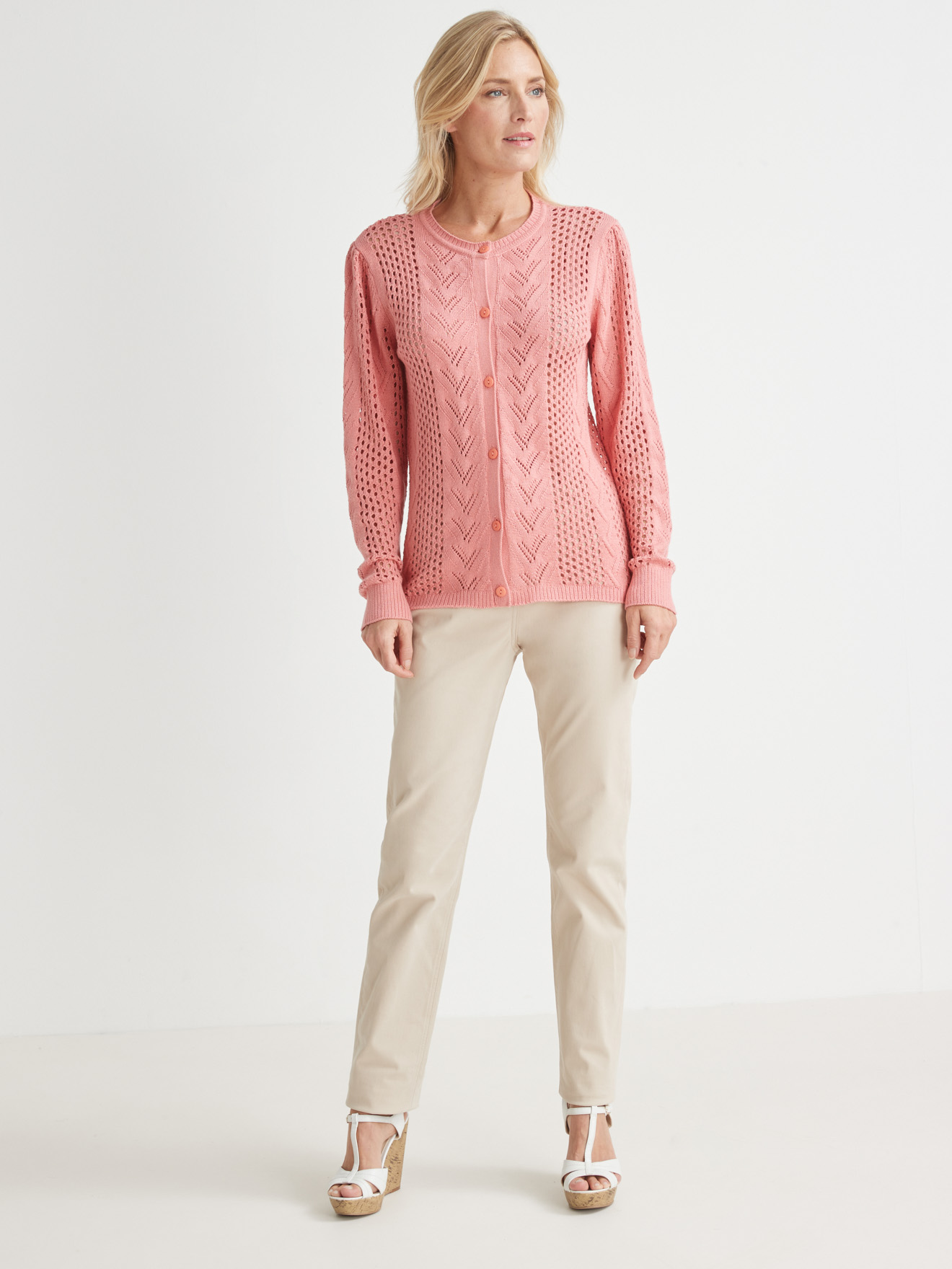 Cardigan en maille fantaisie