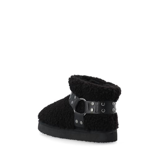 Bianco Varm Flatform Ankle Støvler, Black, 41