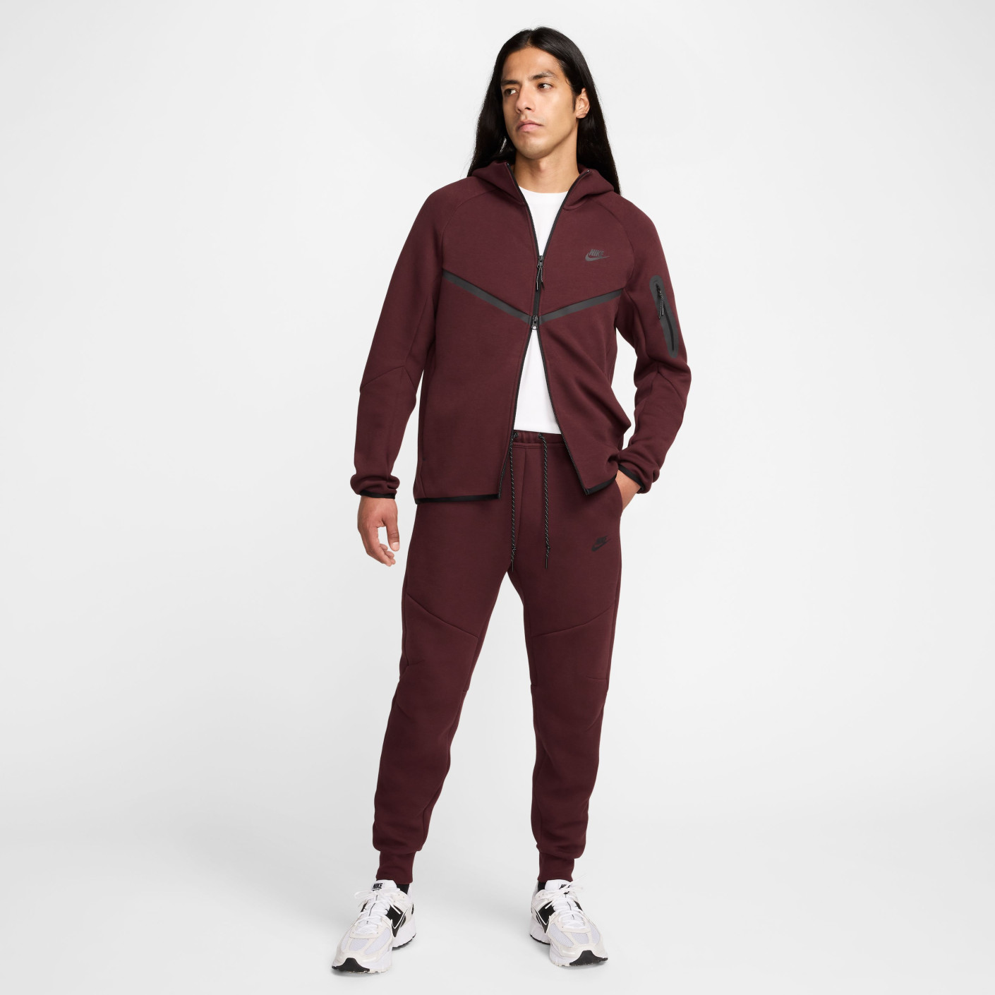 Nike Tech Fleece Sportswear Joggingbroek Bordeauxrood Zwart
