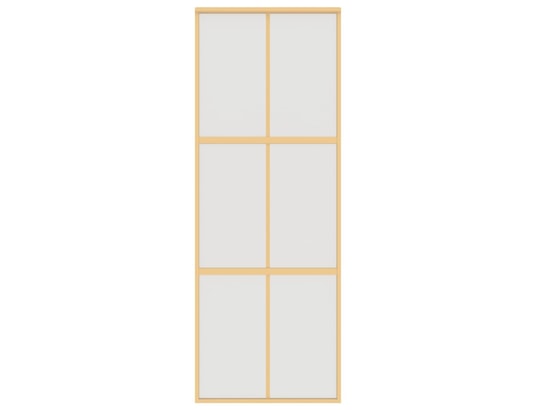 VIDAXL - Porte verre Porte coulissante doré 76x205 cm verre esg dépoli et alumini...