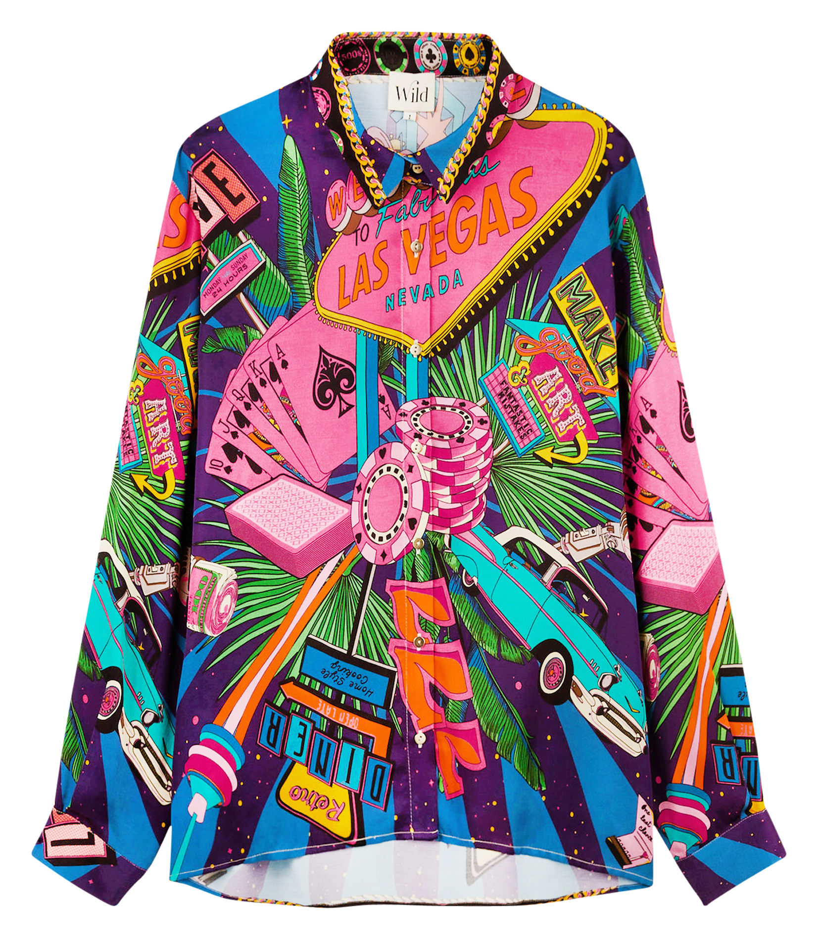 BONAVENTURE VEGAS - Chemise oversize imprimée | Rose