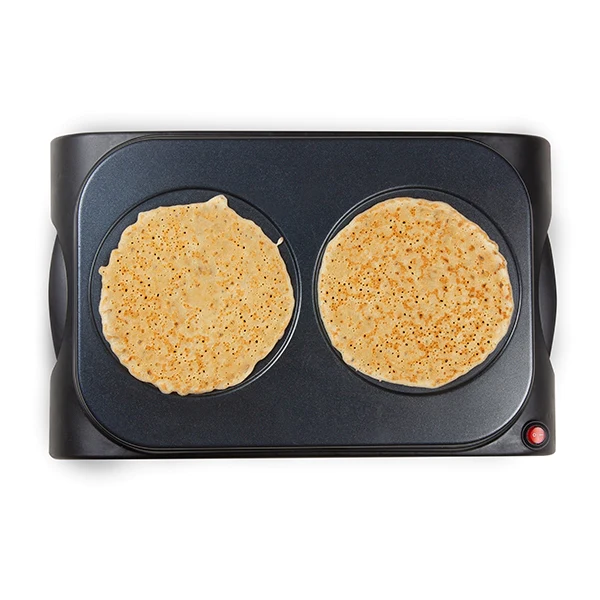 Crêpière double pour 2 crêpes de 18 cm 1000 W DO8715P Domo