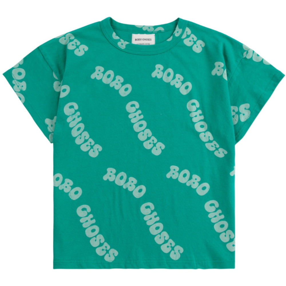 Køb Bobo Choses Green Wavy Bobo Choses All Over T-Shirt